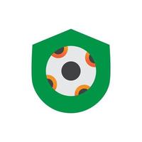 soccer ball iwth shield illlustration design. soccer ball iwth shield icon isolated on white background. ready use vector. vector