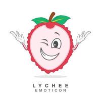 Lychee Character Design Vector