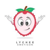 Lychee Character Design Vector