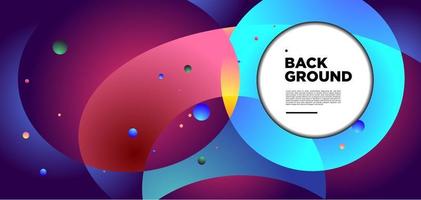 Vector colorful abstract circle and geometric psychedelic space background