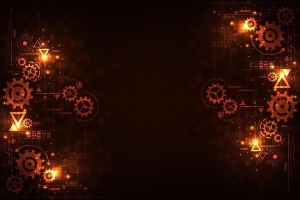 Technology background for gears in mechanical concepts.