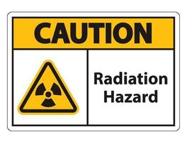 Radiation Hazard Symbol Sign Isolate On White Background,Vector Illustration vector