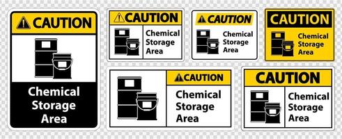 signo de símbolo de almacenamiento químico de precaución aislar sobre fondo transparente, ilustración vectorial vector