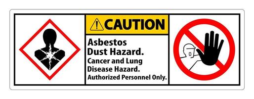 Caution Label Disease Hazard, Authorized Personnel Only Isolate on transparent Background,Vector Illustration vector