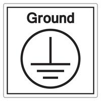 Protective Earth Ground Symbol Sign, Vector Illustration, Isolate On White Background Label. EPS10