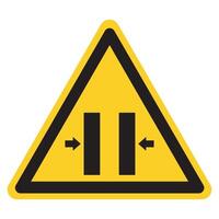 Crush Hazard Closing Mold Symbol Sign, Vector Illustration, Isolate On White Background Label .EPS10
