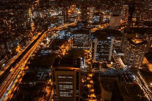 Aerial view of Yokohama city, Japan photo