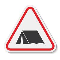 No Camping Sing Isolate On White Background,Vector Illustration vector