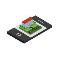 Isometric Online School vector