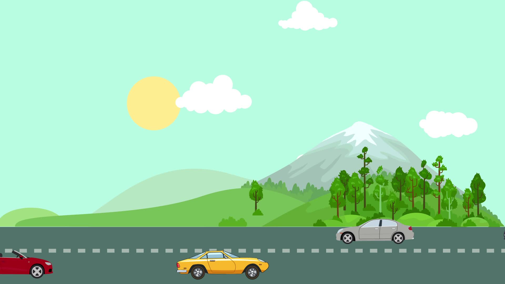 Cartoon Road Stock Video Footage for Free Download