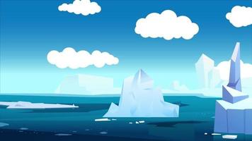 iceberg che galleggia sull'oceano video