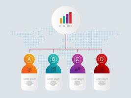 horizontal timeline infographics element template with business icons vector