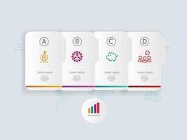 horizontal timeline infographics element template with business icons vector