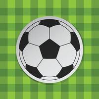 Soccer ball with soccer field pattern background vector