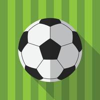 Balón de fútbol con fondo de patrón de campo de fútbol vector