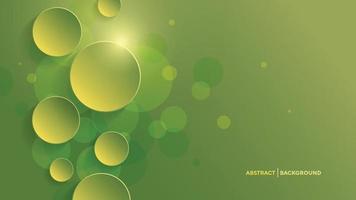 Abstract geometric background with green gradient circle background