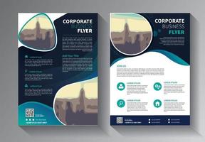 Brochure design, cover modern layout, annual report, poster, flyer in A4 with colorful triangles, geometric shapes for tech, science, market with light background vector