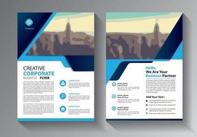 Business abstract vector template. Brochure design, cover modern layout, annual report, poster, flyer in A4 with colorful triangles, geometric shapes for tech, science, market with light background