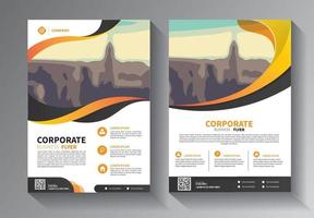 Brochure design, cover modern layout, annual report, poster, flyer in A4 with colorful triangles, geometric shapes for tech, science, market with light background vector