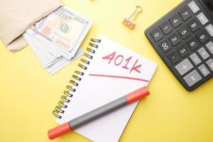 401k finance concept photo