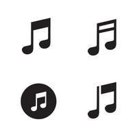 Music notes logo design template vector