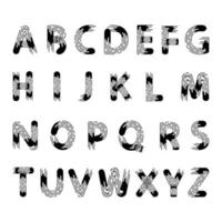 diseño de contorno de letras modernas vector