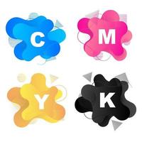 Cmyk Ink Liquid Shape