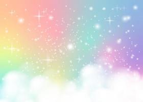 rainbow paradise pastel background vector