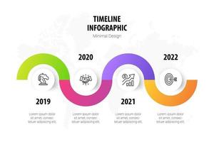 timeline minimal infographic template vector