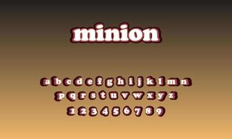 minion text alphabet vector