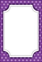 Empty vertical octagon frame cartoon style banner template vector