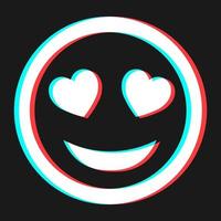 Cartoon smile emoticon symbol, icon in 3d effect with blue and red color vector