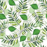 Flower branches vector pattern