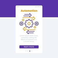 automation vector banner with line icon