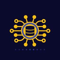 data mining vector flat icon