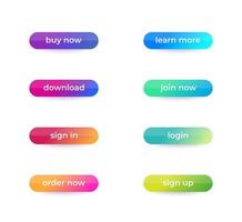 buttons for web and apps, ui elements, vector set