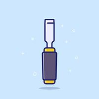 chisel icon, vector art with outline