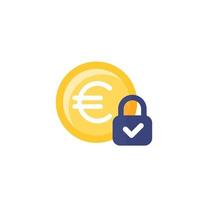 fixed cost icon with euro vector