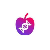 genetically modified apple icon on white vector