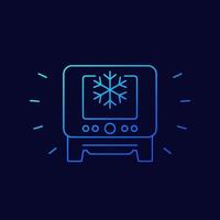 industrial fridge vector line icon