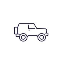 Off-road Car, 4wd Suv Line Icon