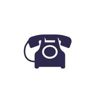 old phone, retro telephone icon vector