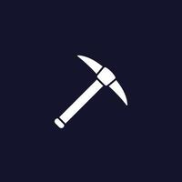 pick axe, mining tool icon vector