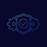 privacy settings icon, linear vector