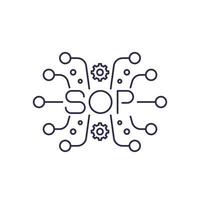 SOP icon, Standard Operating Procedure, line vector