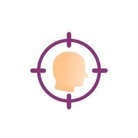 target audience icon on white, marketing concept vector