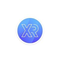 XR letters logo, line vector