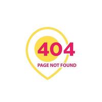 404 error, page not found, vector design for web