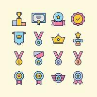 Awards Icon Set vector