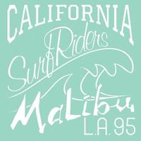 California surf riders malibu vector